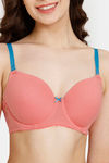 Rosaline Padded Wired 3/4th Coverage T-Shirt Bra - Georgia Peach — thumbnail 4